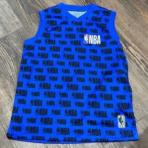 NBA blue logo print sleeveless top